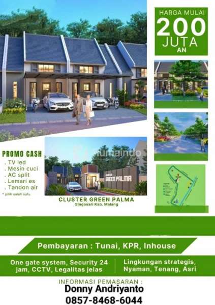 PERUMAHAN GREEN VILLAGE SINGOSARI,STRATEGIS,PROMO 260JT,NYAMAN,AMAN SHM,IMB,PBB,