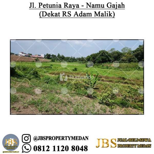 Dijual Tanah Kosong Jl. Petunia Raya - Namu Gajah (Dekat RS Adam Malik)