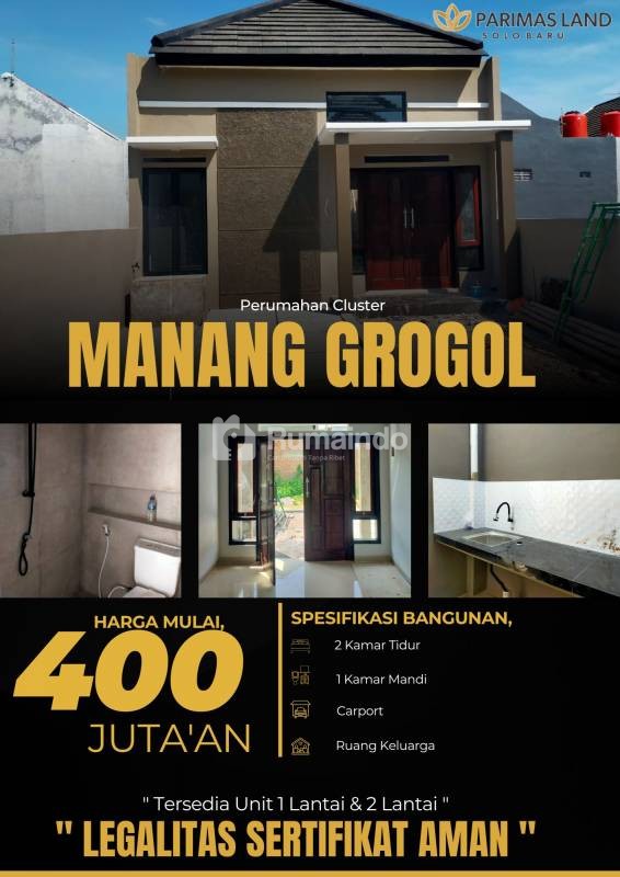 DI JUAL RUMAH BARU DI SOLO BARU MANANG GROGOL SUKOHARJO.