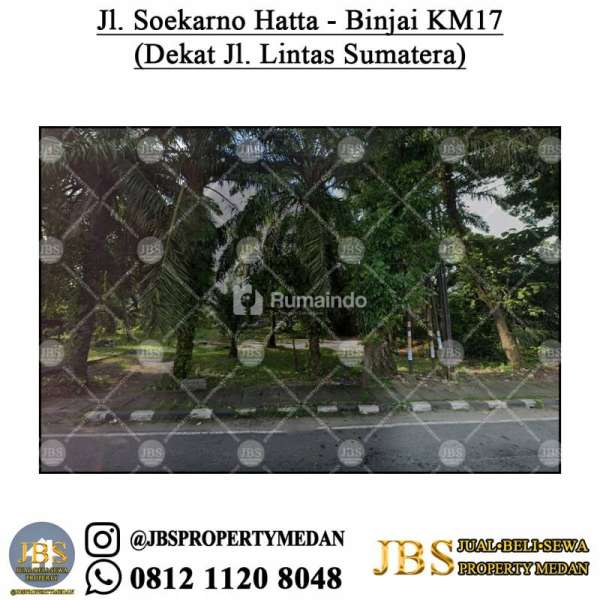 Dijual Tanah Kosong di Jalan Soekarno Hatta - Binjai KM17