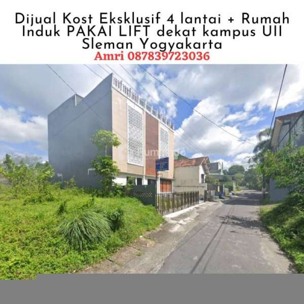 Dijual Kost Eksklusif 4 lantai + Rumah Induk PAKAI LIFT dekat kampus UII Sleman Yogyakarta