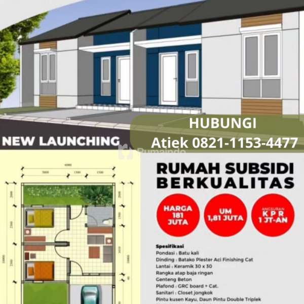 NEW LAUNCHING RUMAH SUBSIDI RAJEG BERSINAR TANGERANG PROMO 100 UNIT PERTAMA