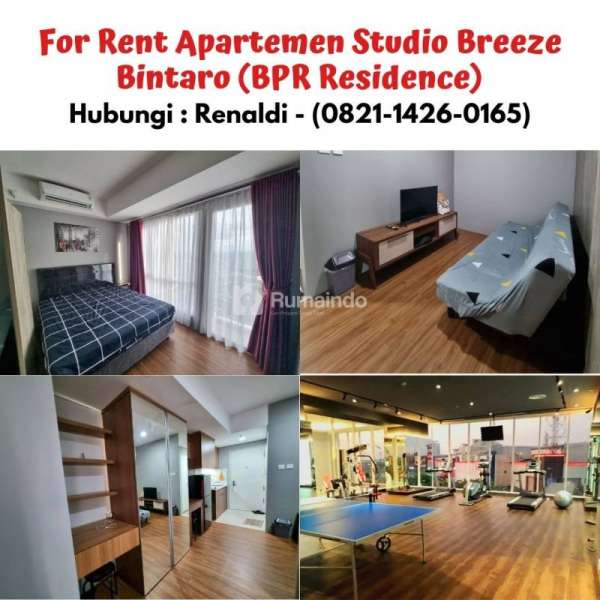 For Rent Apartemen Studio Breeze Bintaro (BPR Residence)