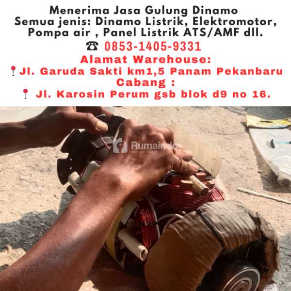 Menerima jasa gulung dinamo semua jenis dinamo listrik, elektromotor, pompa air , panel listrik ats/amf dll.