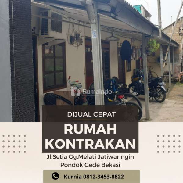 Dijual rumah kontrakan 4 pintu pondok gede bekasi