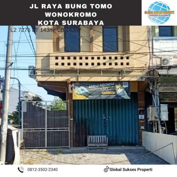 Ruko Hook 3 lantai Luas  dan Strategis Di Surabaya