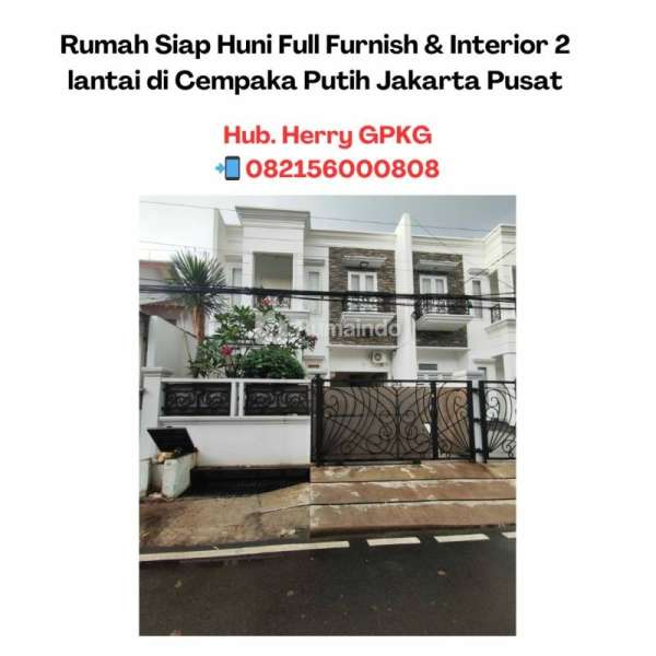 Rumah Siap Huni Full Furnish & Interior 2 lantai di Cempaka Putih Jakarta Pusat