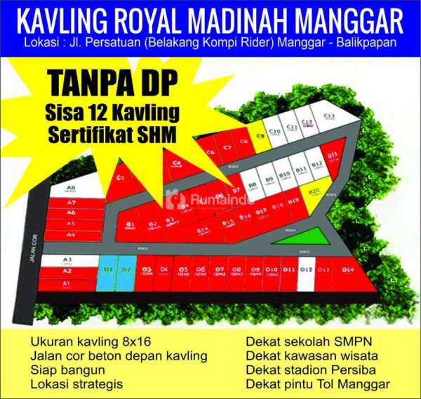 Tanah Kavling SHM Tanpa DP di Manggar Balikpapan