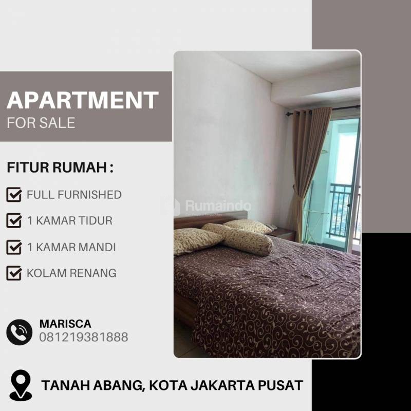 DIJUAL DGN HARGA YG SANGAT MURAH:  Apartment Thamrin Executive Residence, Unit 29BH, TYPE STUDIO, view ke KOTA, hanya satu tower saja, dan hanya dilantai 29 yang di lengkapi dengan SKY GARDEN.