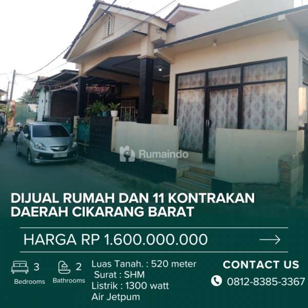 Di Jual Rumah dan 11 Kontrakan Daerah Cikarang Barat