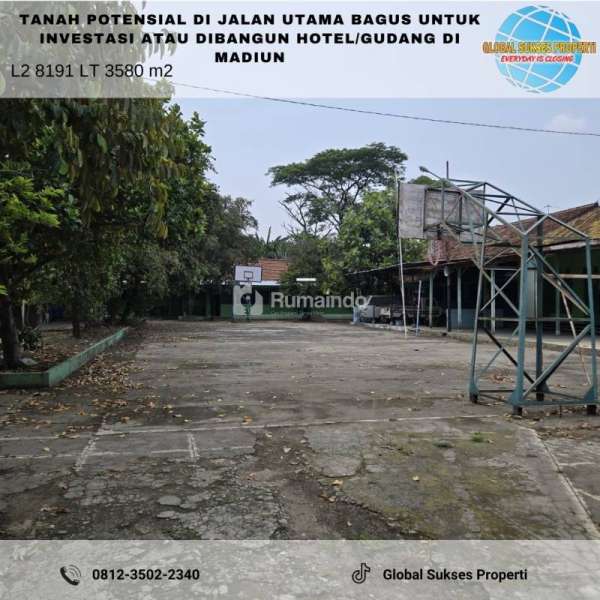Tanah Luas Strategis Untuk Investasi di Taman Madiun