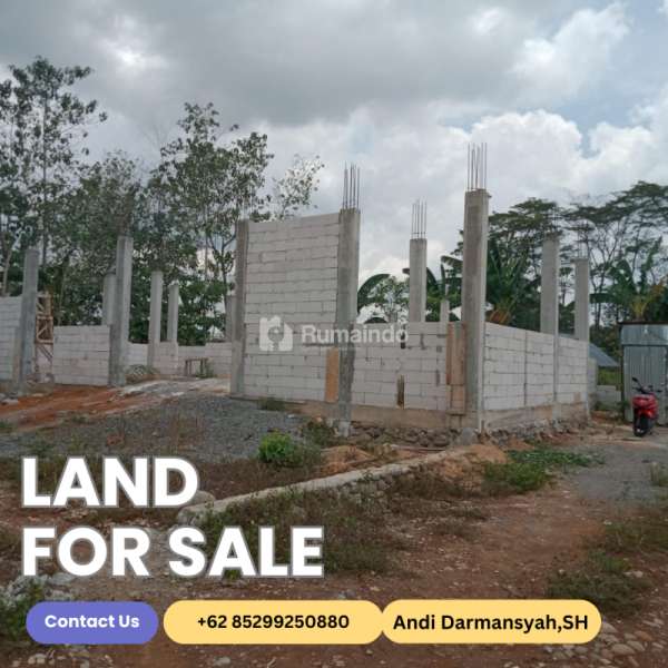 Di JUAL TANAH+ BANGUNAN baru 15%. (ada bangunan konsep Kost2'an 21kamar+rumah tinggal, tp GAGAL terbangun,  Bangunan baru sekitar 15%).