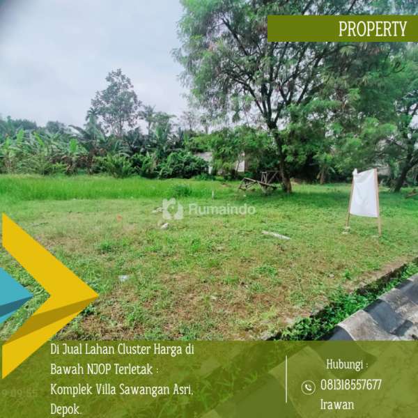 Di Jual Lahan Cluster Harga di Bawah NJOP Terletak : Komplek Villa Sawangan Asri, Depok.