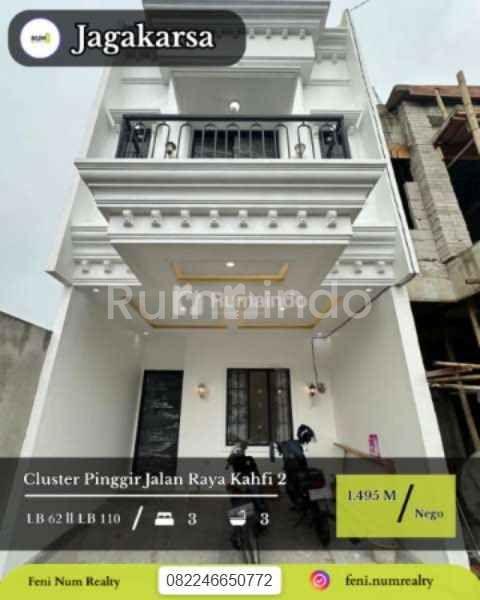 Dijual Murah Rumah Cluster Pinggir Jalan Raya Kahfi 2 Jagakarsa Jakarta Selatan