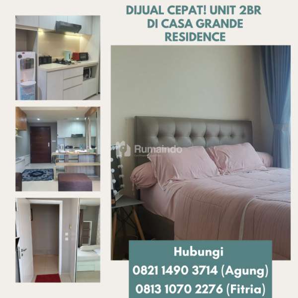 Dijual Cepat! Unit 2BR di Casa Grande Residence