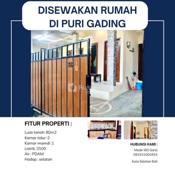 Di sewakan Rumah Di Puri Gading Area Blong Keker Fully Furnish